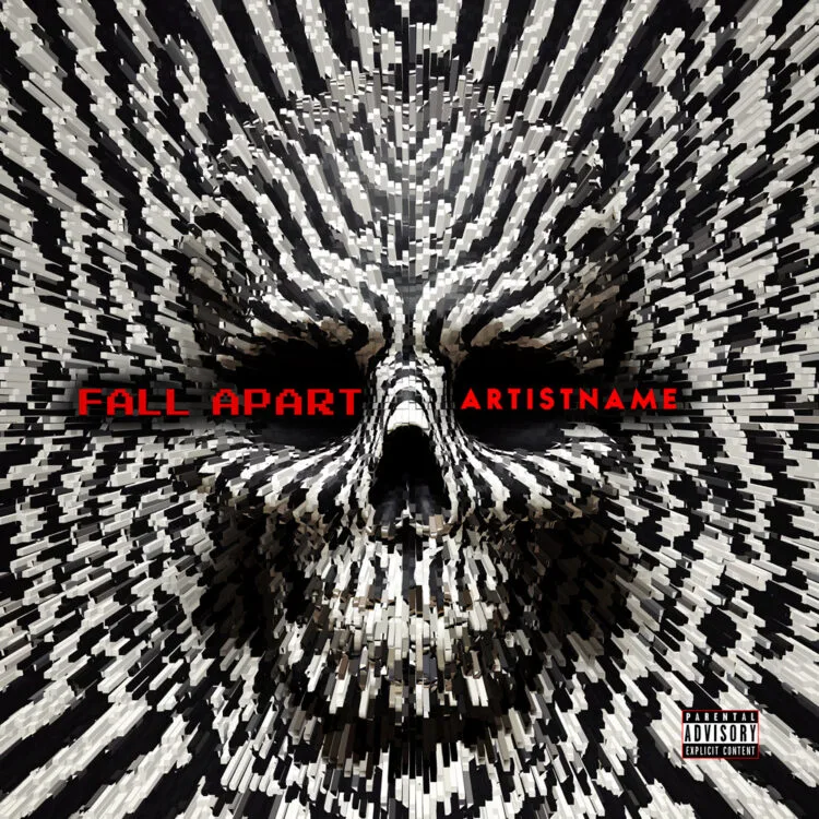 Fall Apart Skull Cover Art Design