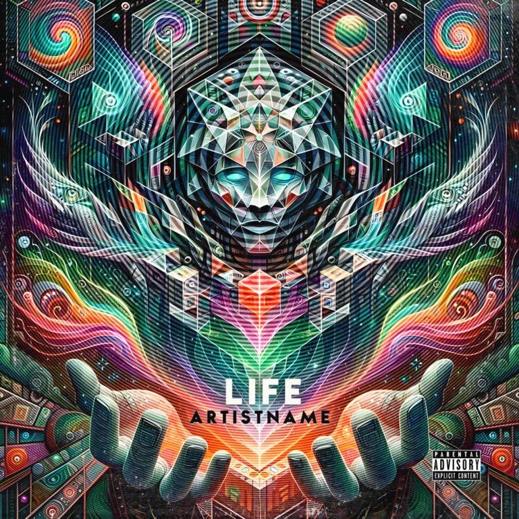 Life Psychedelic Spiritual Cover Art Design