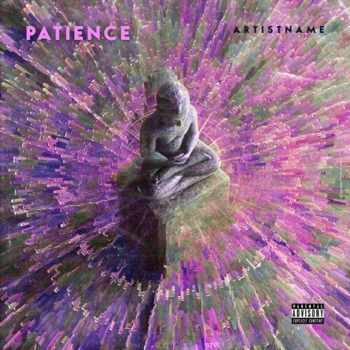Patience premade cover art design - for Ambient, Chillwave Music - style Abstract, Conceptual Art - in Purple, Pink Color