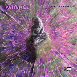 Patience premade cover art design - for Electronic, Ambient Music - Digital Art, 3D Render Style - in Purple, Pink Color