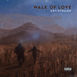 Walk of Love cover art design - for Indie Folk, Folk Rock Music - Digital Painting, Impressionism Style - in Brown, Grey Color
