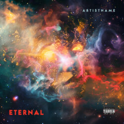eternal premade cover art design - for Ambient, Electronic Music - Digital Art, Cinematic Style Style - in Black, Orange Color