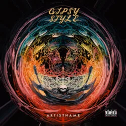 Gipsy Style Abstract Psychedelic Cover Art Design