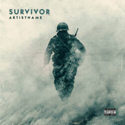 Survivor premade album cover art design - for Alternative Metal, Alternative Rock Music - style Cinematic Style, Photographic - in Black, Grey Color