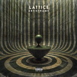 Lattice premade album cover art design - for Ambient, Dark Ambient Music - style Abstract, Conceptual Art - in Green, Brown Color