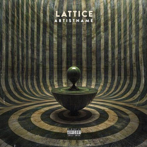 Lattice premade album cover art design - for Ambient, Dark Ambient Music - style Abstract, Conceptual Art - in Green, Brown Color