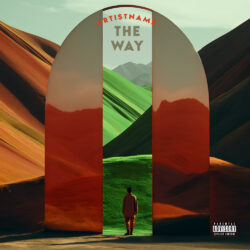 The Way premade album cover art design - for Indie Pop, Alternative Rock Music - Digital Painting, Surrealist Style - in Green, Orange Color