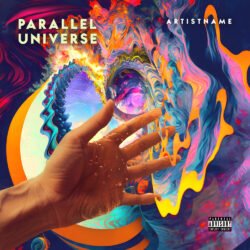 Parallel Universe premade cover art design - for Electronic, Synth-Pop Music - style Abstract, Surrealist - in Blue, Orange Color