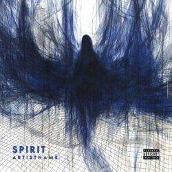 Spirit album cover art design - for Ambient, Dark Ambient Music - style Abstract, Conceptual Art - in Blue, Black Color