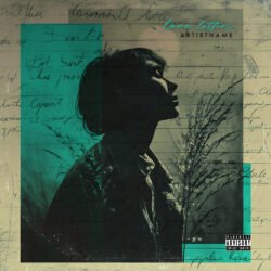 Love Letter Romantic Album Cover Art - for Acoustic, Alternative Rock Music - style Collage, Double Exposure - in Green, Brown Color