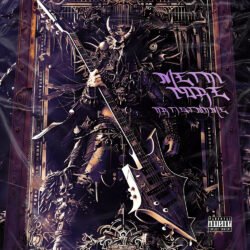 Metalcore Goth Horror album cover - for Metalcore, Heavy Metal Music - style Dark Fantasy, Gothic Art - in Black, Purple Color