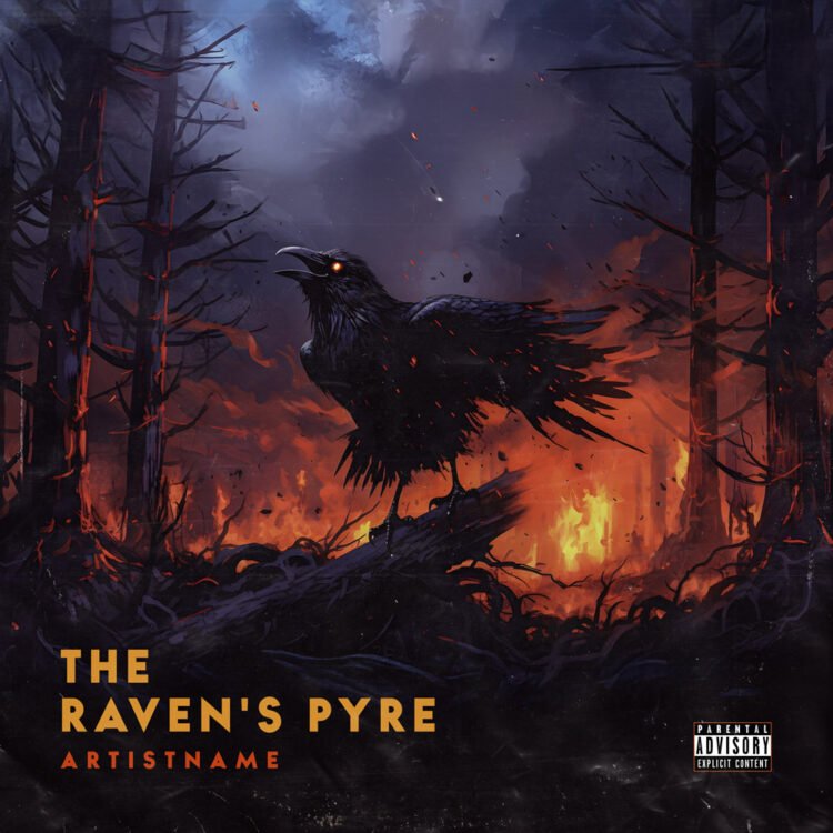 Raven'S Pyre Black Metal Album Cover Art
