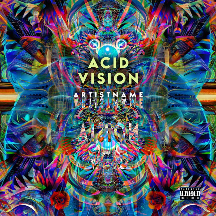 Acid Vision Psychedelic Trance Album Cover Art Design