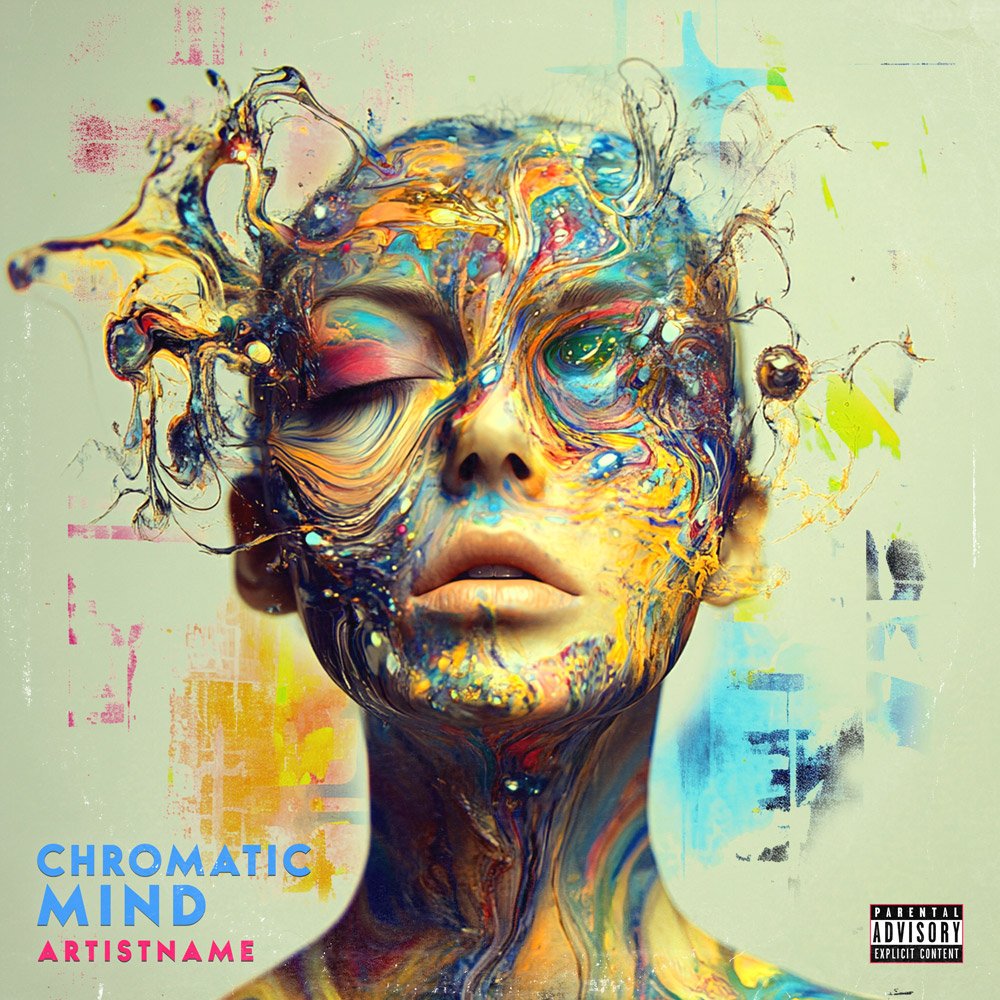 Chromatic Mind Abstract Psychedelic Electronic Music Album Cover Chromatic Mind Abstract Psychedelic Electronic Music Album Cover