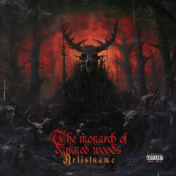 Black Metal Dark Fantasy Horror Art - for Black Metal, Death Metal Music - Dark Fantasy, Dark Surrealism Style - in Black, Red Color