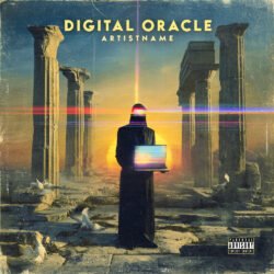 Digital Oracle Dark Scifi Electronic Album Cover Art