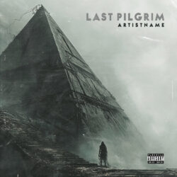 Last Pilgrim Dystopian Sci-Fi Metal Artwork - for Ambient, Black Metal Music - 3D Render, Cinematic Style Style - in Black, Grey Color
