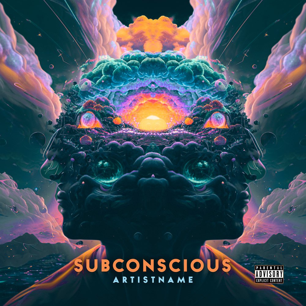 Subconscious Psychedelic Trance Album Cover Art Design Subconscious Psychedelic Trance Album Cover Art Design
