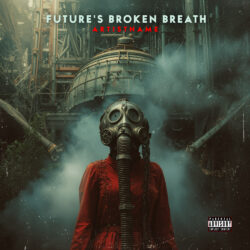 Dystopian Industrial Metal Album Art - for Industrial, Industrial Metal Music - Cinematic Style, Dark Fantasy Style - in Red, Grey Color