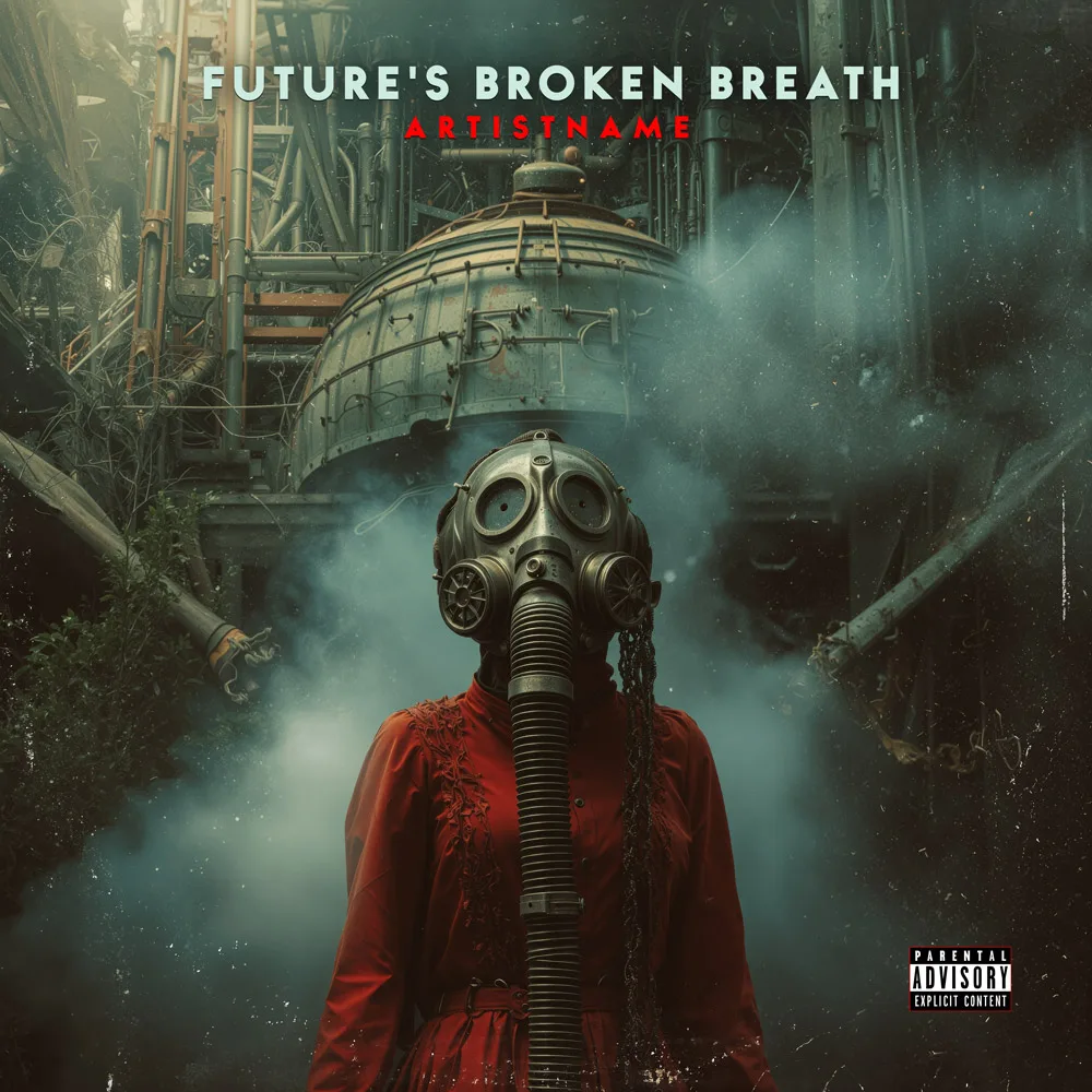 Future'S Broken Breath Dystopian Industrial Metal Album Art