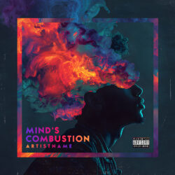 Mind's Combustion Abstract Fire Art Hip Hop Cover Design - for Alternative Hip-Hop, Cloud Rap Music - Abstract, Cinematic Style Style - in Red, Orange Color