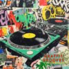 Graffiti Grooves Urban DJ Turntable Album Cover Art