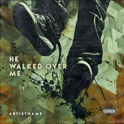 He Walked Over Me Dark Grunge Album Cover Artwork - for Alternative Metal, Alternative Rock Music - Abstract, Conceptual Art Style - in Black, Brown Color