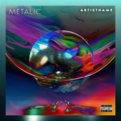 Metallic Abstract Psychedelic Sci Fi Electronic Music Album Cover Art