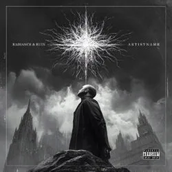 Radiance And Ruin Dark Industrial Goth Metal Album Cover Art