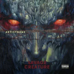 Savage Creature Dark Metal Horror Album Cover Art