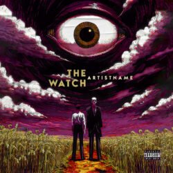 Watch Cosmic Surrealism Horror Science Fiction Album Cover - for Alternative Rock, Dark Pop Music - style Dark Fantasy, Surrealist - in Red, Purple Color
