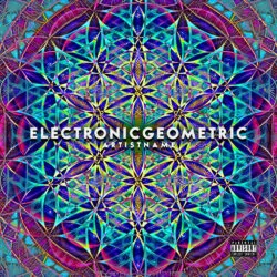 Electronic Geometric Psychedelic Mandala Album Cover Art