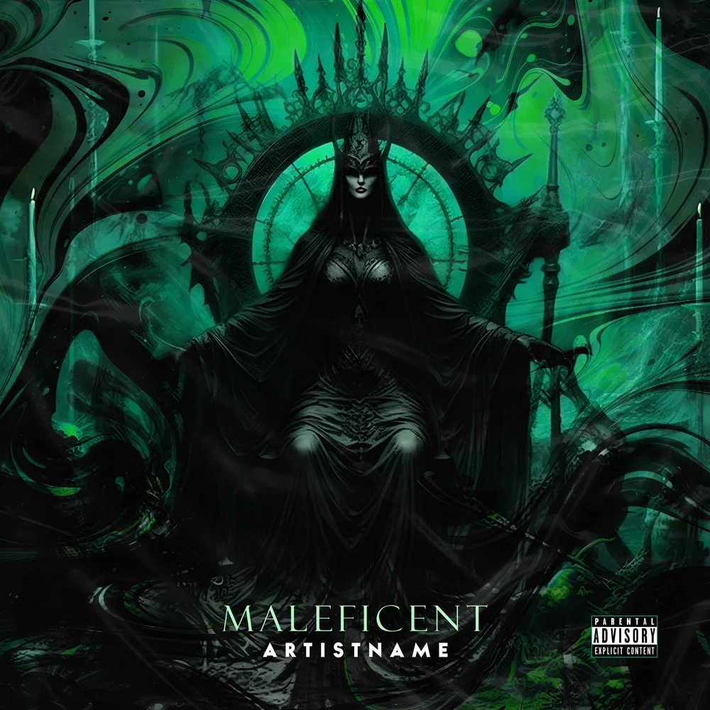 Maleficent Dark Fantasy Gothic Metal Album Cover Art