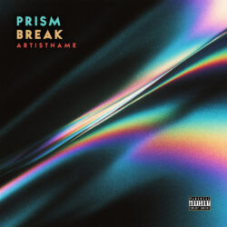 Prism Break Vaporwave Abstract Album Cover Art Design - for Ambient Pop, Chillwave Music - Abstract, Chromatic Art Style - in Black, Blue Color