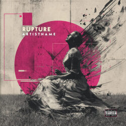 Rupture Alternative Rock Album Cover Art Design - for Alternative Rock, Post-Rock Music - Collage, Dark Surrealism Style - in Pink, Black Color