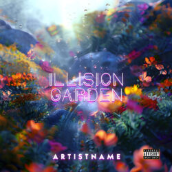 Illusion Garden Psychedelic Dream Album Art - for Art Pop, Chillwave Music - 3D Render, Abstract Style - in Pink, Green Color