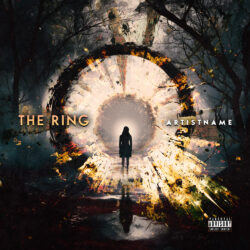 The Ring Dark Cinematic Fantasy Album Cover Art - for Alternative Metal, Ambient Music - Cinematic Style, Conceptual Art Style - in Black, Orange Color
