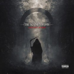 Scythe's Hymn Dark Melodic Metal Album Cover Art - for Black Metal, Death Metal Music - style Dark Fantasy, Cinematic Style - in Black, Grey Color