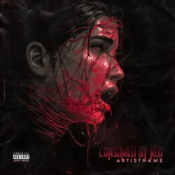 Consumed By Red Dark Cinematic Horror Heavy Metal Album Cover Art