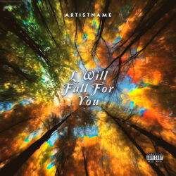 I Will Fall For You Psychedelic Indie Nature Album Cover Art - for Indie Rock, Alternative Rock Music - Photographic, Surrealist Style - in Orange, Yellow Color