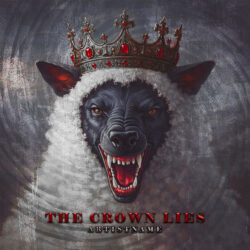 The Crown Lies Dark Wolf Crown Album Cover Art Design - for Heavy Metal, Death Metal Music - Digital Painting, Dark Fantasy Style - in Black, Grey