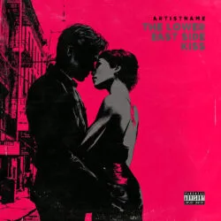 The Lower East Side Kiss Neon Indie Rock Album Cover Art