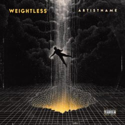 Weightless Sci-Fi Synthwave Music Album Cover Art Design