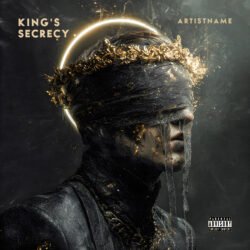 King's Secrecy Gothic Dark Trap Cover - for Dark Pop, Alternative Rock Music - style Dark Fantasy, Conceptual Art - in Black, Grey Color