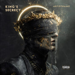 King's Secrecy Gothic Dark Trap Cover - for Dark Ambient, Trap Metal Music - Digital Painting, Dark Fantasy Style - in Black, Grey