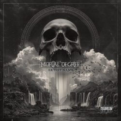 Mortal Decree Black Metal Album Art - for Black Metal, Death Metal Music - Dark Fantasy, Dark Surrealism Style - in Black, Grey
