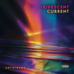 Iridescent Current Abstract Liquid Synthwave - for Ambient, Chillwave Music - Abstract, Chromatic Art Style - in Purple, Blue