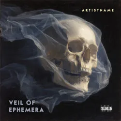 Veil Of Ephemera Dark Surrealism Skull Album Cover Art