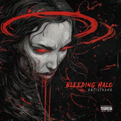 Bleeding Halo Dark Gothic Horror Album Cover Artwork