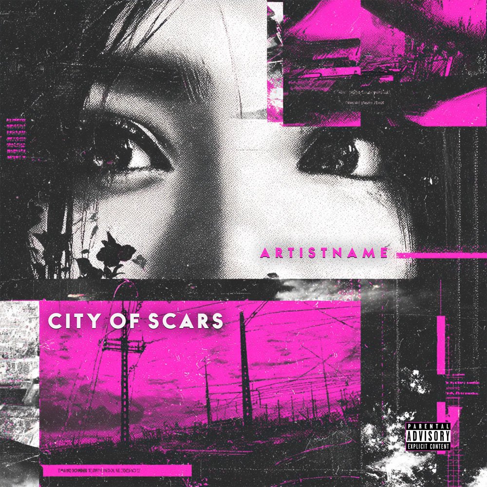 City Of Scars Phonk Cyberpunk Album Cover Art City Of Scars Phonk Cyberpunk Album Cover Art